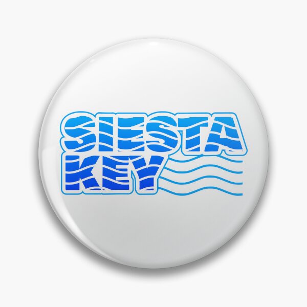 Item preview, Siesta Key Beach, Florida, Blue Wavy Typography designed and sold by ArtNoveltee.
