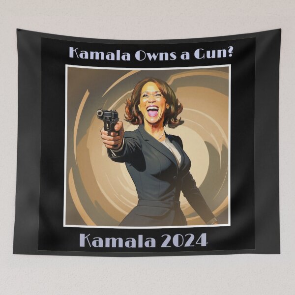 Item preview, Kamala owns a gun? designed and sold by Sanctum Icons.