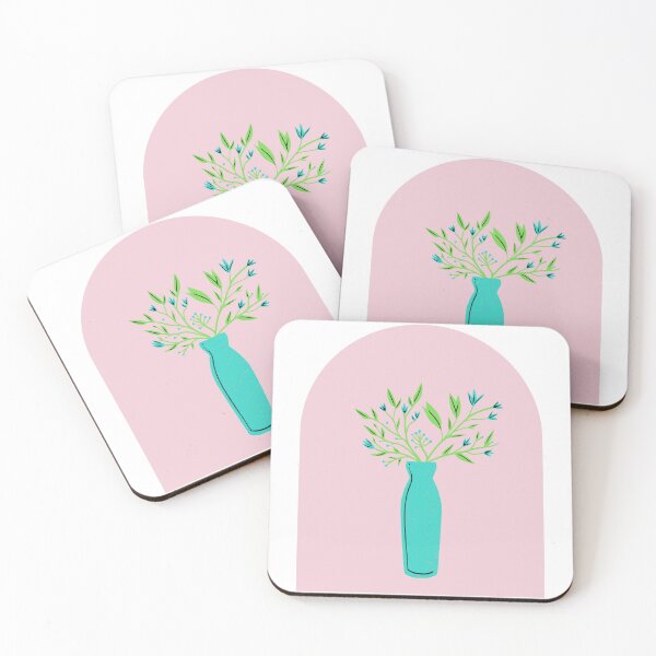 Aperçu de l'œuvre Vase turquoise rose pastel créée et vendue par AnahisRose.