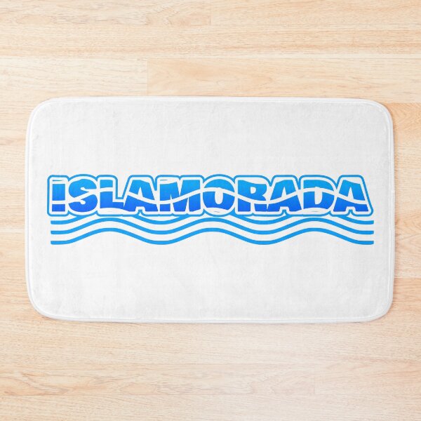Item preview, Islamorada Beach, Florida, Blue Wavy Typography designed and sold by ArtNoveltee.