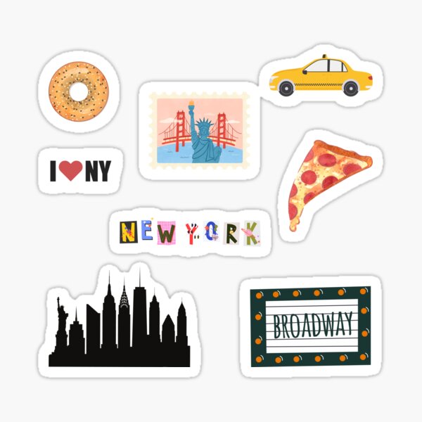 Item preview, New York City Sticker Pack | New York | United States | I Love NY | New Yorker designed and sold by PrintEveryday.
