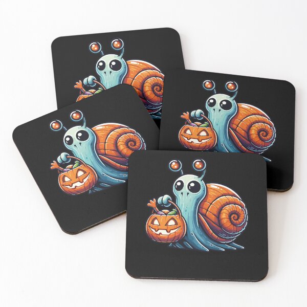 Item preview, Snail Scary Halloween Ghost Spooky Pumpkin Candy designed and sold by Artistoos.