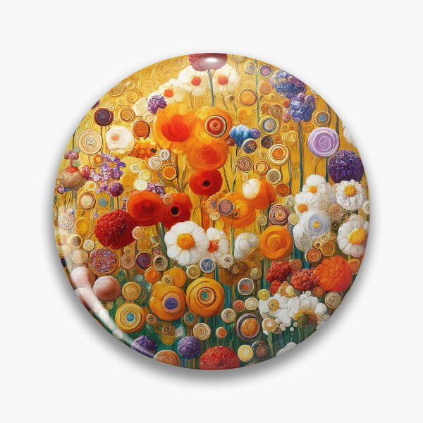 Item preview, Gustav Gold Klimt Flowers designed and sold by maniacfitness.