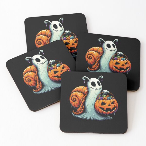 Item preview, Snail Scary Halloween Ghost Spooky Pumpkin Candy designed and sold by Artistoos.