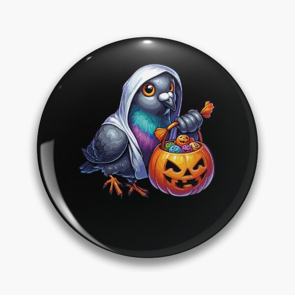 Item preview, Pigeon Scary Halloween Ghost Spooky Pumpkin Candy designed and sold by Artistoos.