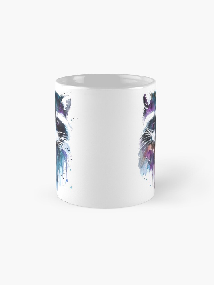 Thumbnail 4 of 6, Coffee Mug, Watercolour Raccoon designed and sold by -Cinnabunny-.