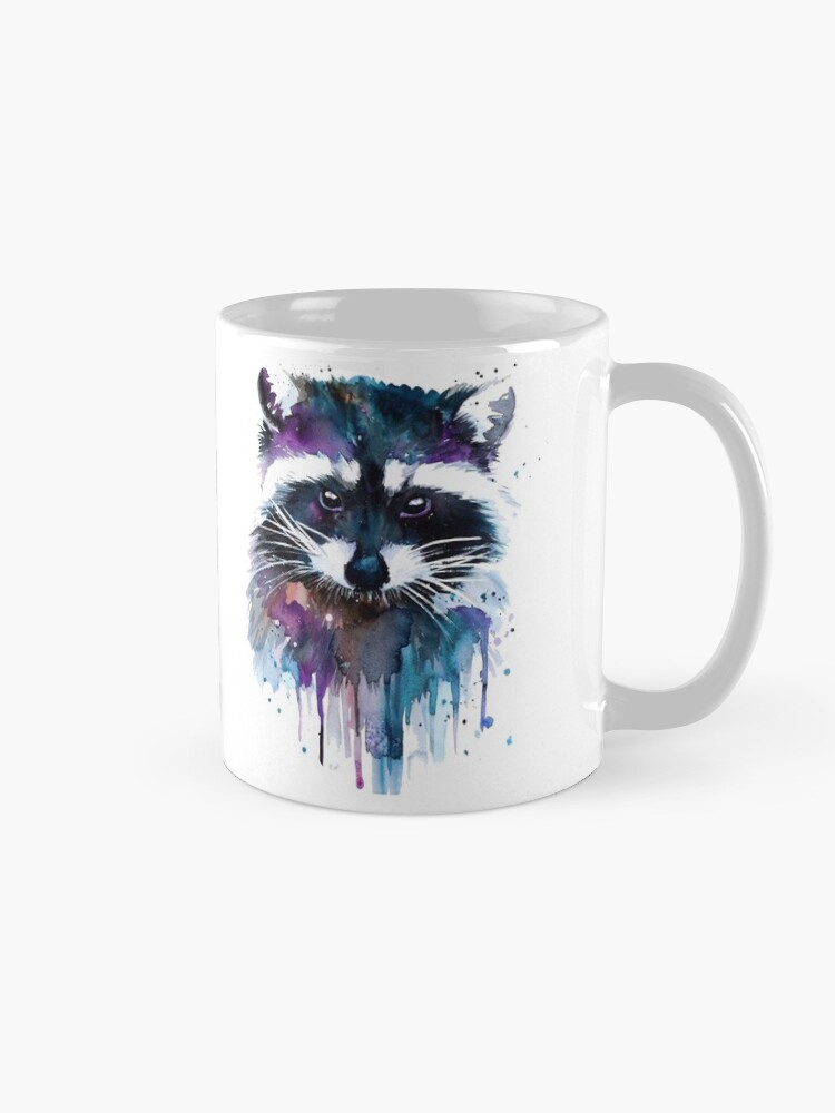Thumbnail 5 of 6, Coffee Mug, Watercolour Raccoon designed and sold by -Cinnabunny-.