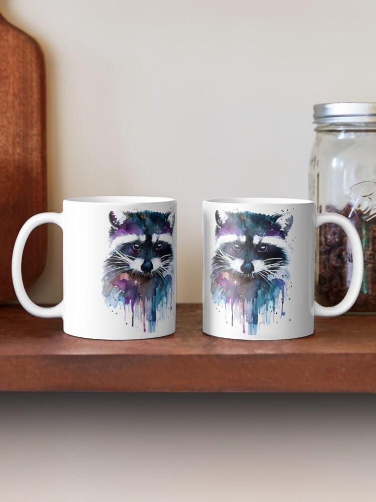 Thumbnail 2 of 6, Coffee Mug, Watercolour Raccoon designed and sold by -Cinnabunny-.