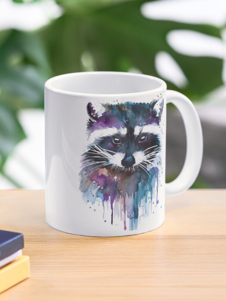 Thumbnail 1 of 6, Coffee Mug, Watercolour Raccoon designed and sold by -Cinnabunny-.