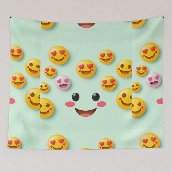 Item preview, Realistic Cute Emoji Background designed and sold by hjian8219.