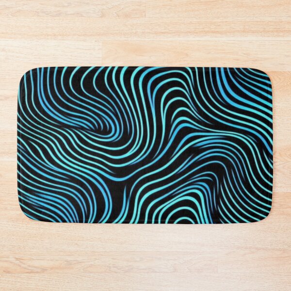 Item preview, blue waves,illusion line art, curves, abstract pattern designed and sold by Yas_oma.