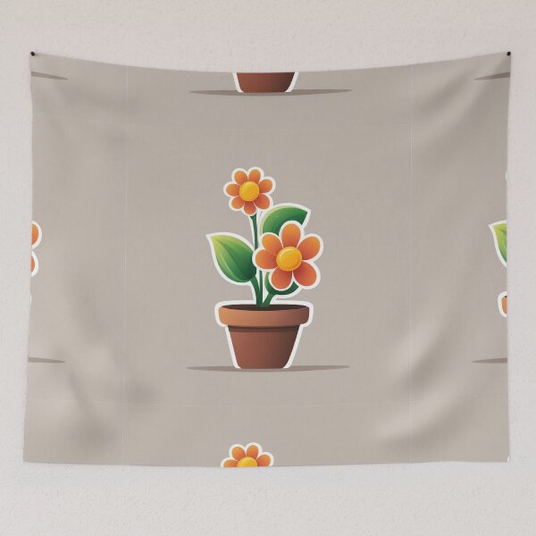 Item preview,  Free Vector Cute Flower in Pot Cartoon Icon designed and sold by hjian8219.