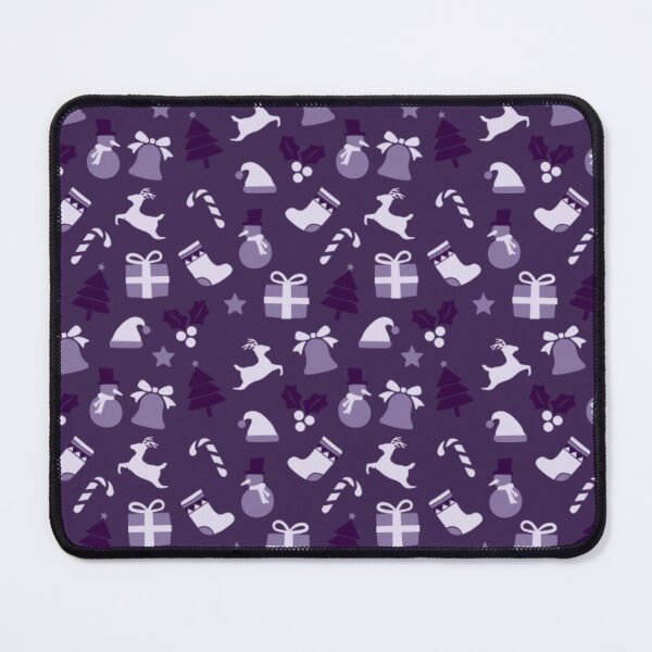 Item preview, CHRISTMAS PATTERN , SNOWMEN, BELLS, GIFTS, HOLLY, CHRISTMAS TREES, IN PURPLE designed and sold by larissa-myrie.
