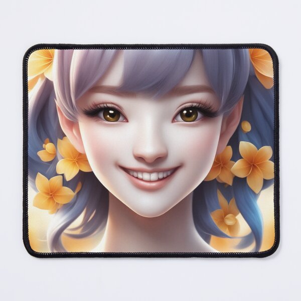 Item preview, Vector Cartoon Flower with a Smile on a Colorful Background designed and sold by hjian8219.