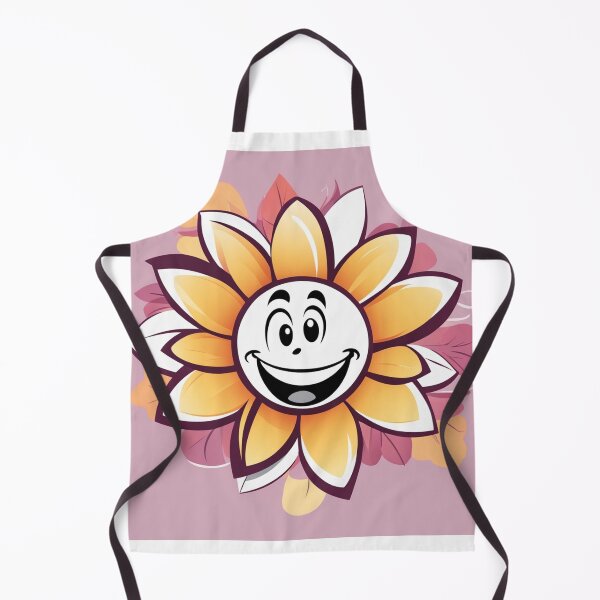 Item preview, Vector Cartoon Flower with a Smile on a Colorful Background designed and sold by hjian8219.