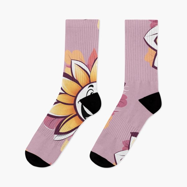 Item preview, Vector Cartoon Flower with a Smile on a Colorful Background designed and sold by hjian8219.