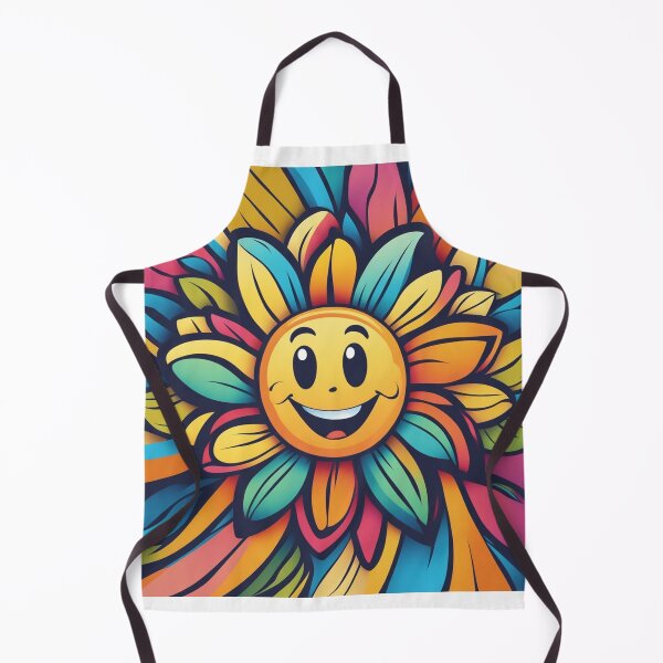 Item preview, Vector Cartoon Flower with a Smile on a Colorful Background designed and sold by hjian8219.