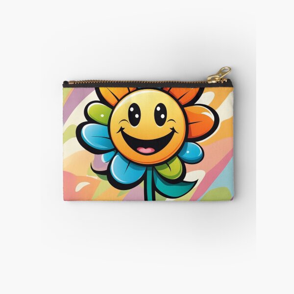 Item preview, Vector Cartoon Flower with a Smile on a Colorful Background designed and sold by hjian8219.