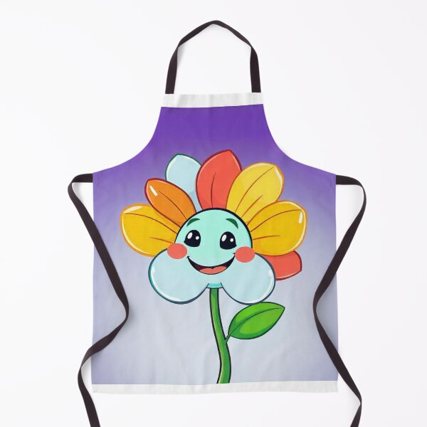 Item preview, Vector Cartoon Flower with a Smile on a Colorful Background designed and sold by hjian8219.