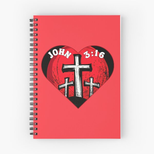 Item preview, For GOD so loved. Three crosses with a red circle in the background designed and sold by bAIryBarn.