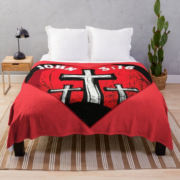 Item preview, For GOD so loved. Three crosses with a red circle in the background designed and sold by bAIryBarn.