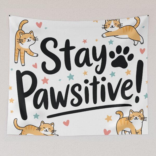 Item preview, Stay Pawsitif: Cats and Stars to Keep Smiling! designed and sold by H&F Shop.