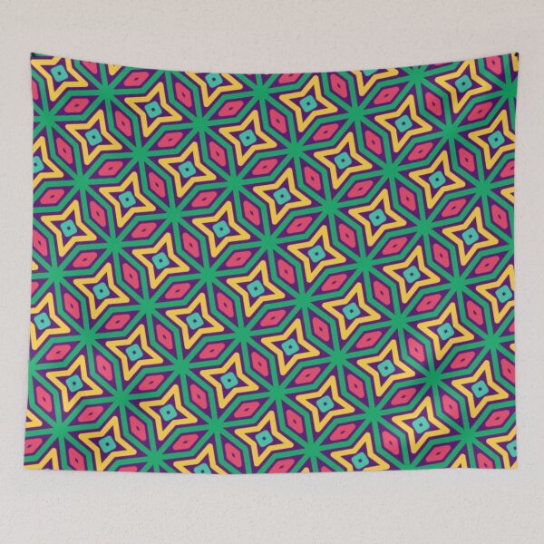 Item preview, PRETTY PATTERN, 4 POINT STAR, COLOURFUL HOME DECOR designed and sold by larissa-myrie.