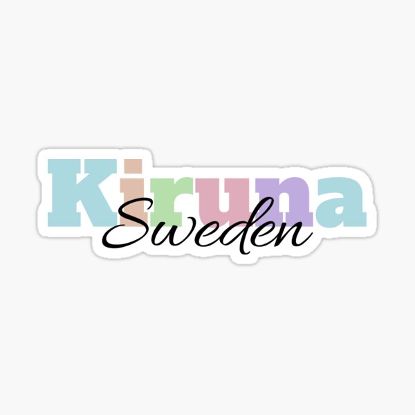 Kiruna Sweden Travel Luggage Sticker