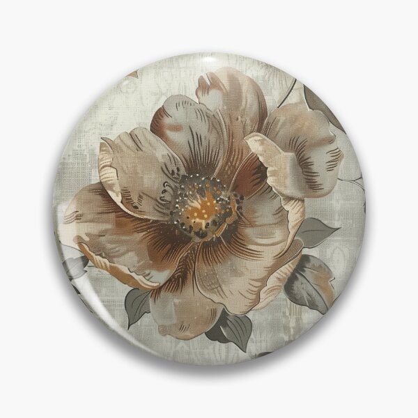 Item preview, Sage Green and Brown Vintage Cottagecore floral pattern designed and sold by Ai Enchanted Art | Cottagecore • Whimsigoth • Aesthetic Designs.