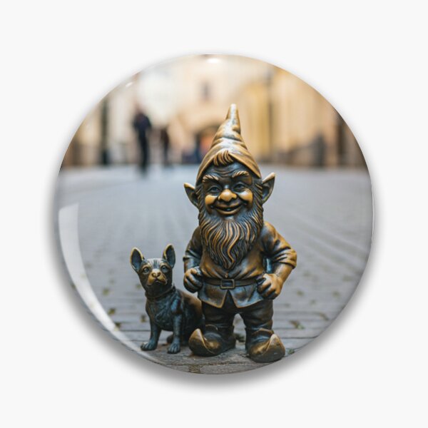 Item preview, Thinking of Wroclaw - Gnome With Dog designed and sold by Purrfecta.