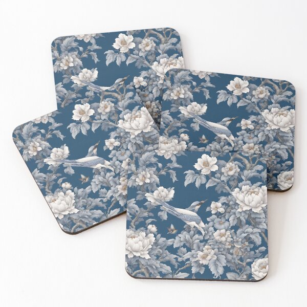 Item preview, Blue Floral Chinoiserie Pattern V2 designed and sold by ThePinkProject.