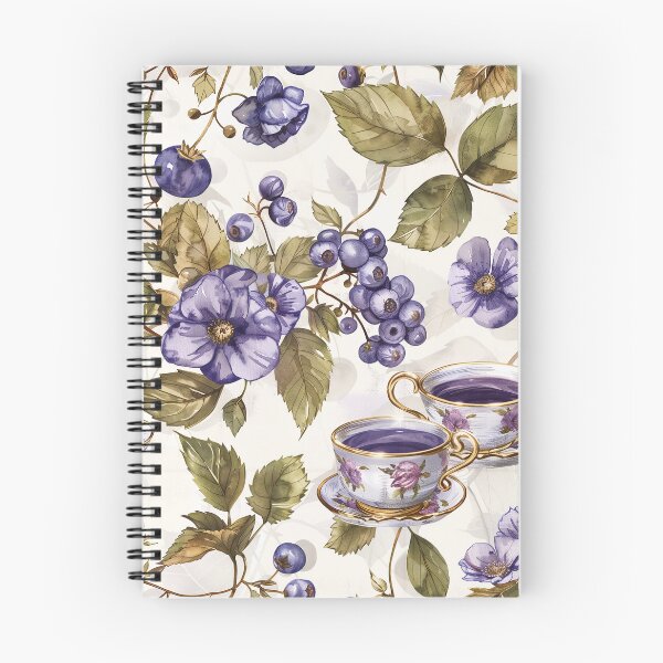 Item preview, Lavender and Blueberry Tea Party Vintage Cottagecore floral pattern designed and sold by Ai Enchanted Art | Cottagecore • Whimsigoth • Aesthetic Designs.