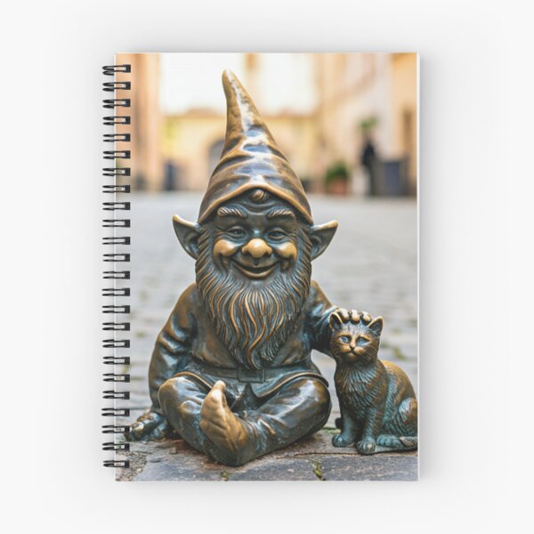 Item preview, Thinking of Wroclaw - Gnome With Cat designed and sold by Purrfecta.