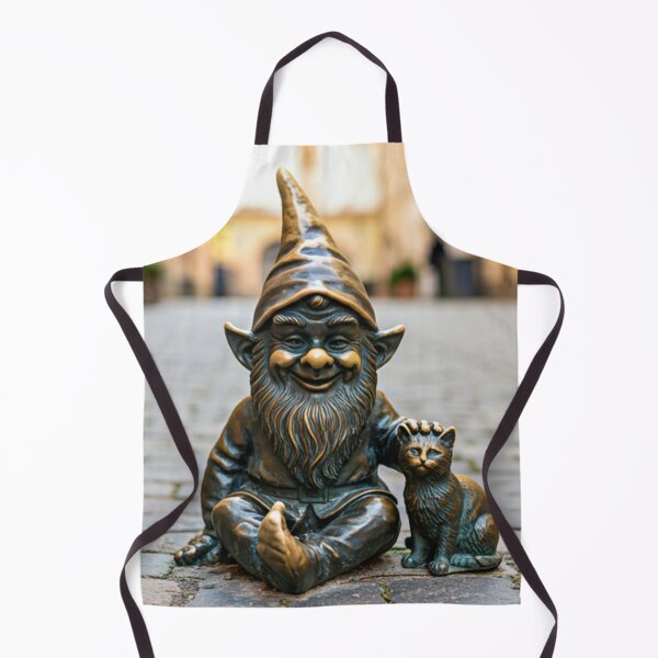 Item preview, Thinking of Wroclaw - Gnome With Cat designed and sold by Purrfecta.
