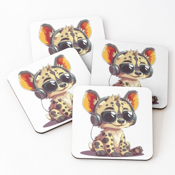 Item preview, Cool Hyena Wearing Headphones and Sunglasses designed and sold by ChaosReigns91.