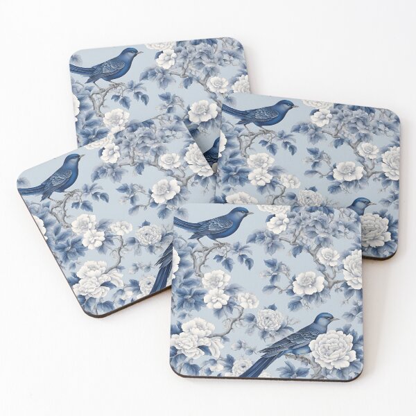 Item preview, Blue Floral Chinoiserie Pattern V3 designed and sold by ThePinkProject.