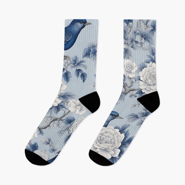 Item preview, Blue Floral Chinoiserie Pattern V3 designed and sold by ThePinkProject.