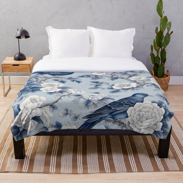 Item preview, Blue Floral Chinoiserie Pattern V3 designed and sold by ThePinkProject.