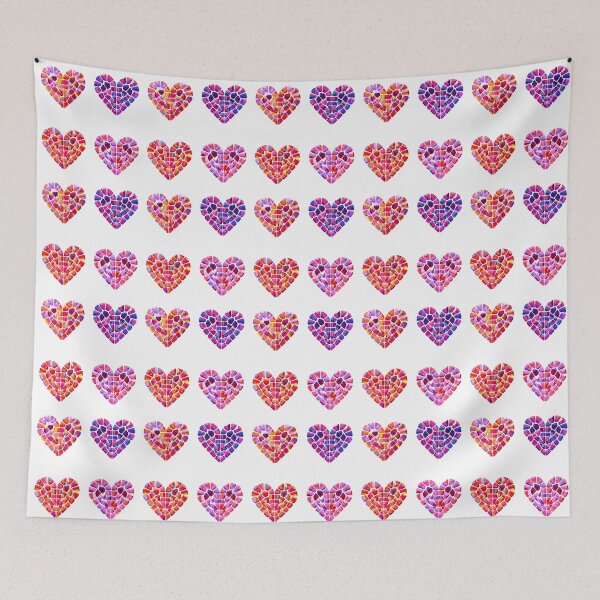 Item preview, Set of 4 mosaic hearts designed and sold by IreneRuya.