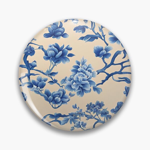 Item preview, Vintage Blue Chinoiserie Pattern designed and sold by ThePinkProject.