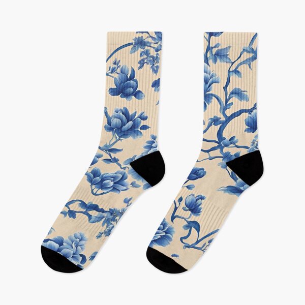 Artikelvorschau, Vintages blaues Chinoiserie-Muster entworfen und verkauft von ThePinkProject.