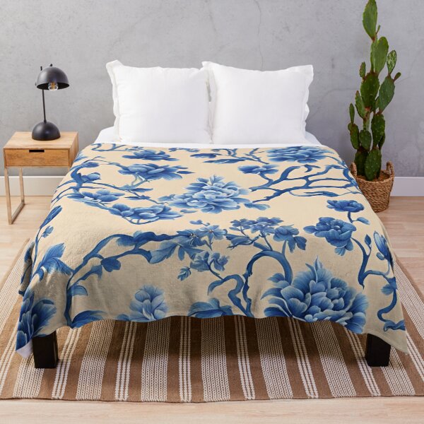 Item preview, Vintage Blue Chinoiserie Pattern designed and sold by ThePinkProject.