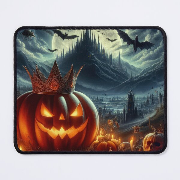 Item preview, pumpkin lantern with crown and gloomy landscape Halloween Pumpkin designed and sold by Expressions-Sel.