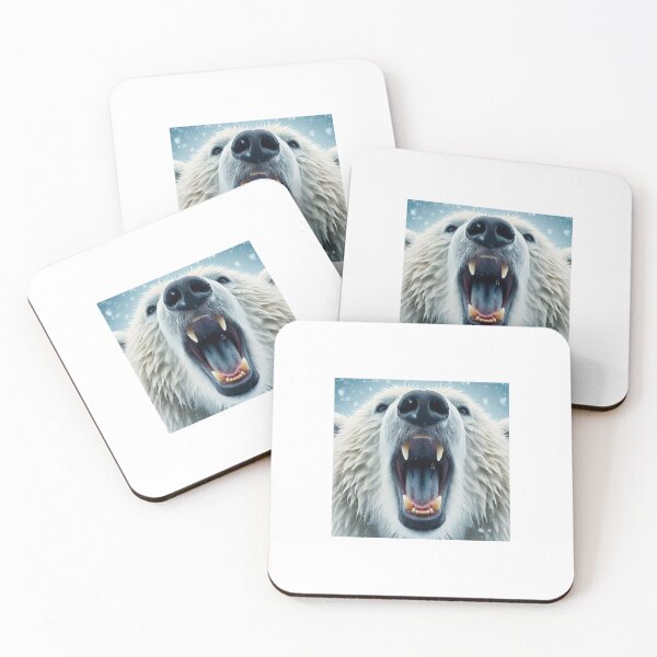 Item preview, Polar Bear with Mouth Open designed and sold by PamsAIArt.