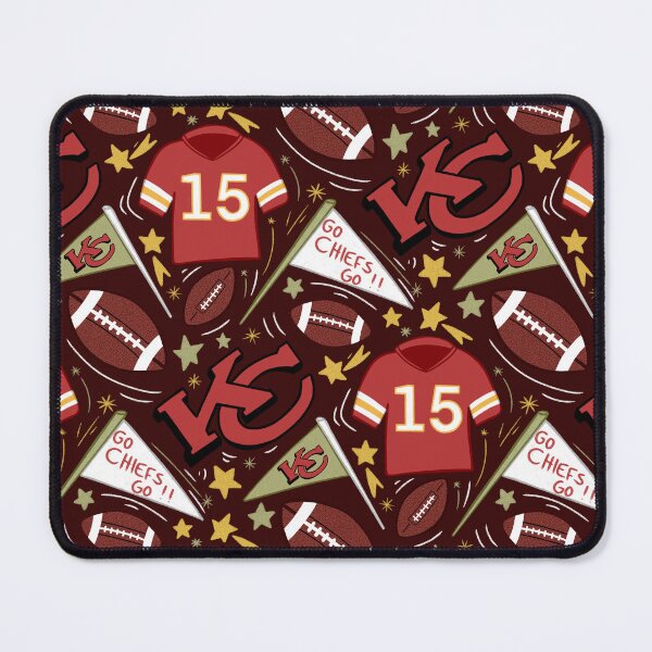 Item preview, Patrick Mahomes chiefs pattern (dark red) designed and sold by SnugbugStudios.
