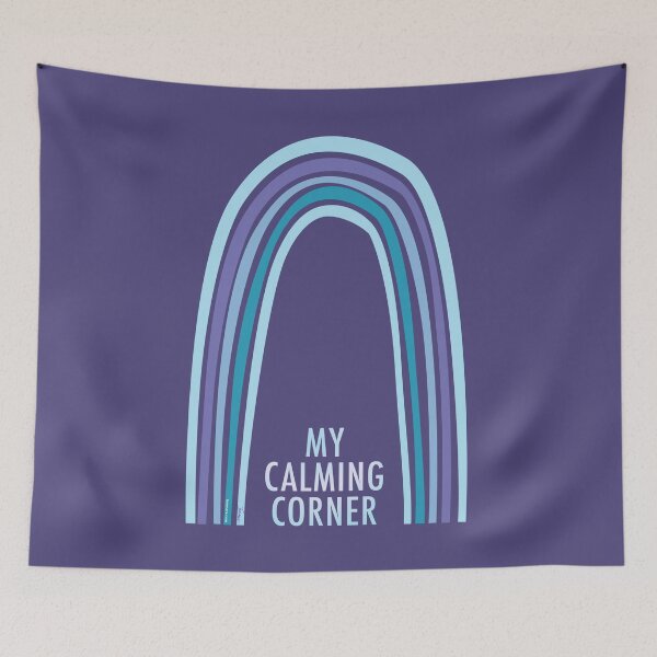 Item preview, My Calming Corner | Relaxing Boho Rainbow | Purple Blue Turquoise Very Peri calm colors | Calmness collection designed and sold by Made by Tamar.
