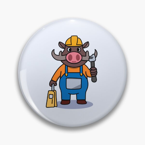 Item preview, Boar Doing Construction Work designed and sold by AnthroTales.