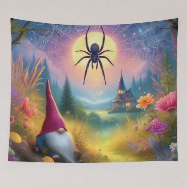 Item preview, dwarf spider with magic landscape Halloween Pumpkin designed and sold by Expressions-Sel.