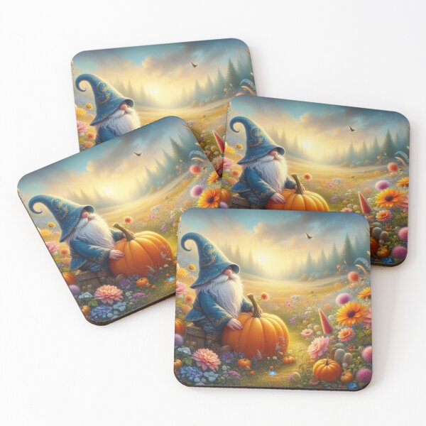 Item preview, dwarf in blue pumpkin clothes with magic landscape Halloween Pumpkin designed and sold by Expressions-Sel.