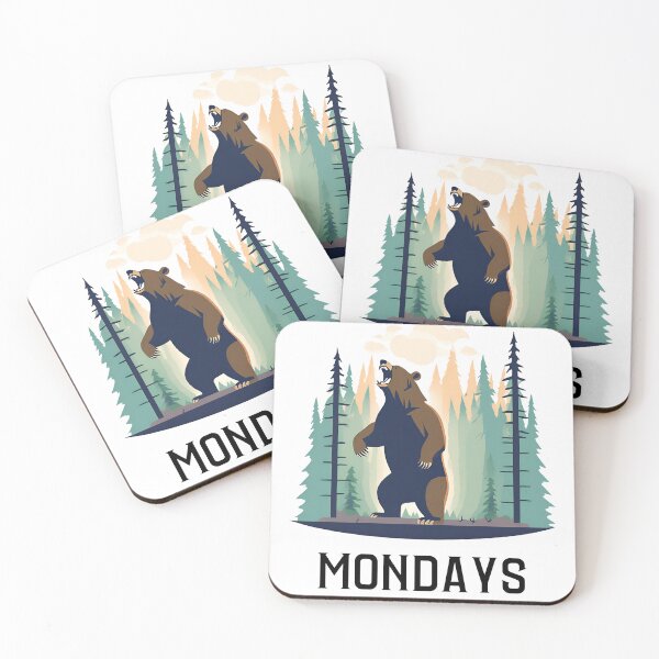 Item preview, Bear angry about Mondays designed and sold by NicMacTees.